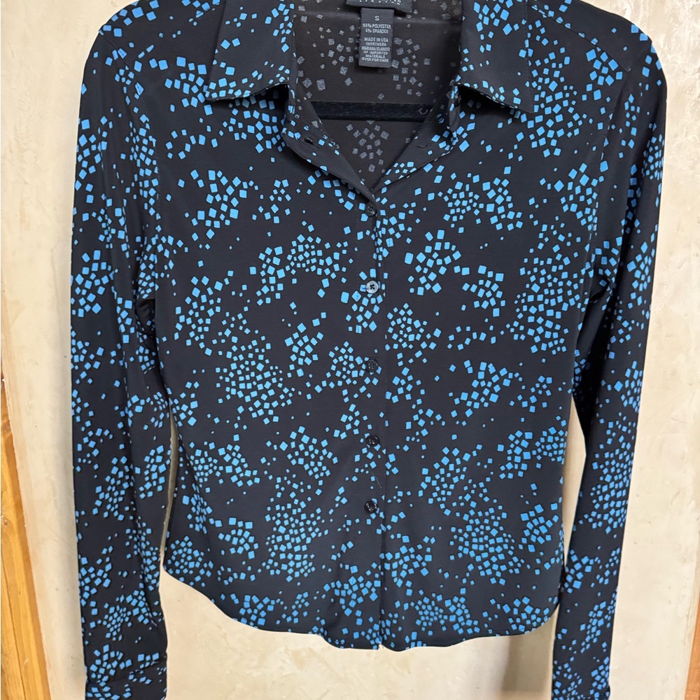 The Limited Black and Blue Button Down Shirt